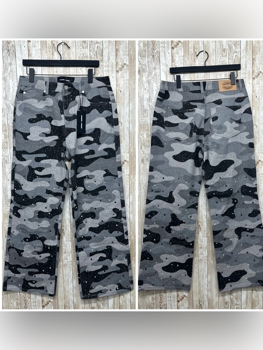 Homme + Femme Snow Camo Gemstone Pants NWT [1106]